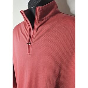 Peter Millar Men's Cape Red Perth Oval Stitch Performance 1/4-Zip Size Small New